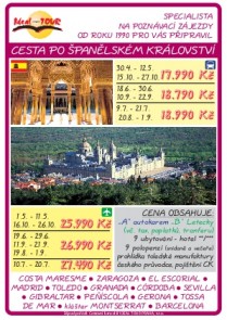 IDEAL-TOUR PRAHA, poznávací zájezdy, leták