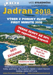 Výber zliav z ponuky 101 CK Zemek - Chorvátsko 2018