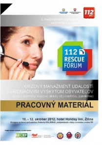 RESCUE FÓRUM 112 - pracovný materiál 2012