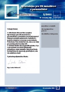 Spravodajca pre HR manažérov a personalistov