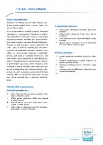 IS Trilex modul Reklamace