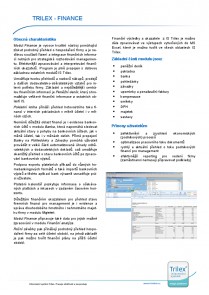 IS Trilex modul Finance