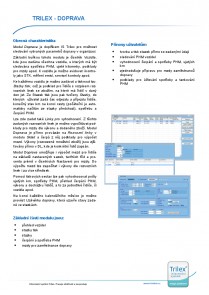 IS Trilex modul Doprava