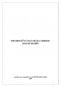 Informačná databáza okresu Dolný Kubín