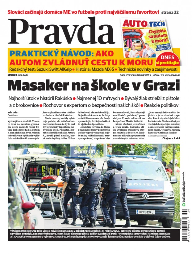 Vydanie Pravdy, náhľad obálky denníka