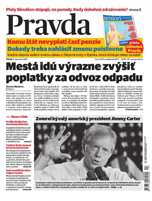 Vydanie Pravdy, náhľad obálky denníka