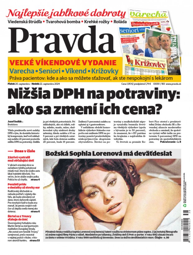 Vydanie Pravdy, náhľad obálky denníka