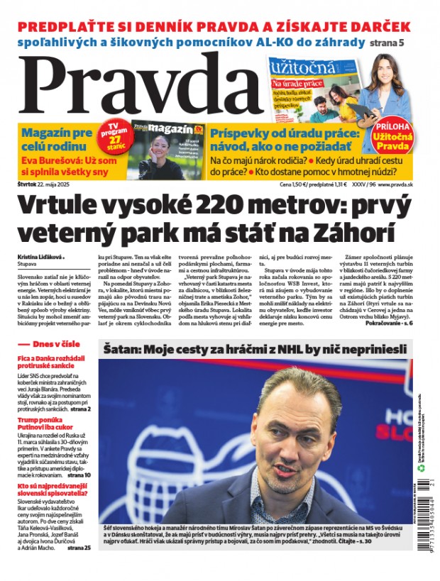 Vydanie Pravdy, náhľad obálky denníka