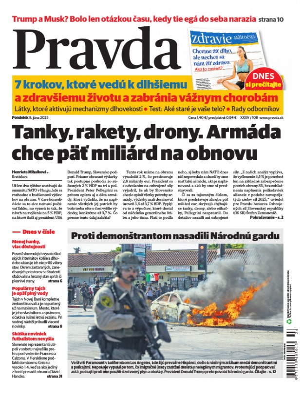 Vydanie Pravdy, náhľad obálky denníka