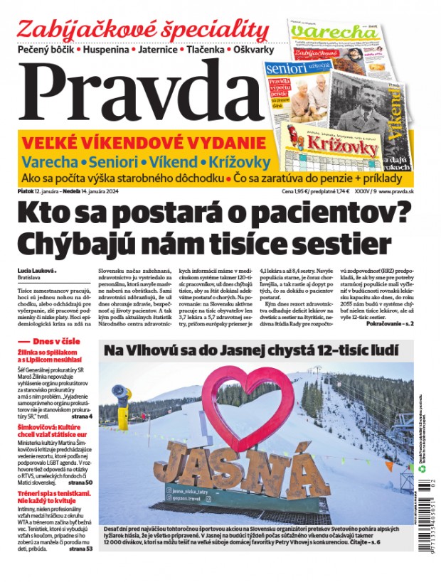 Vydanie Pravdy, náhľad obálky denníka