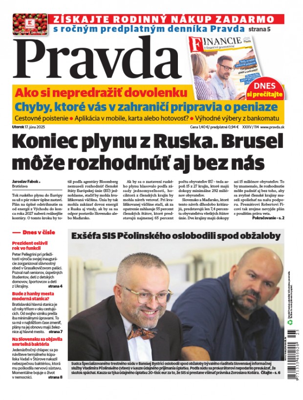 Vydanie Pravdy, náhľad obálky denníka