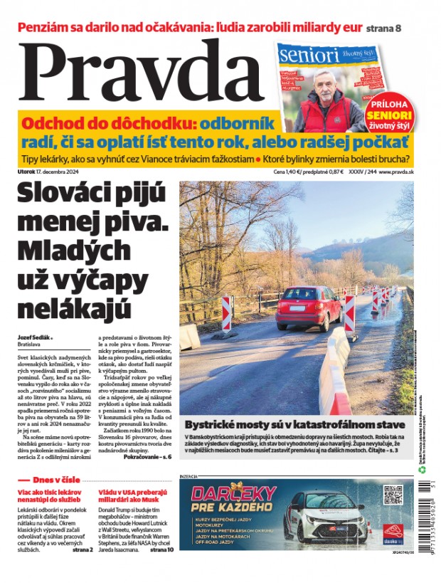 Vydanie Pravdy, náhľad obálky denníka