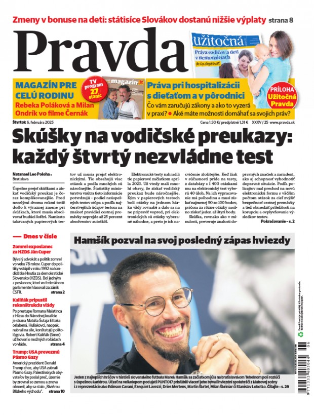 Vydanie Pravdy, náhľad obálky denníka