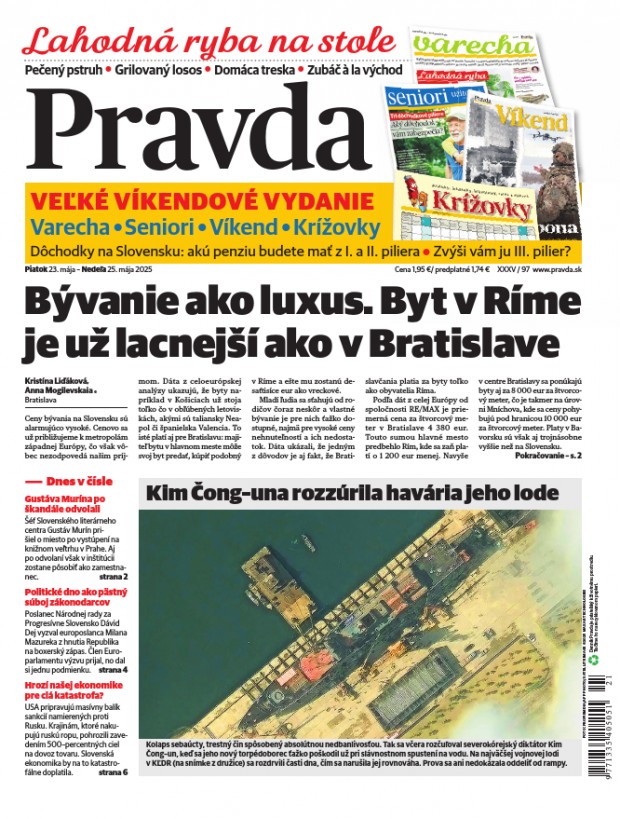 Vydanie Pravdy, náhľad obálky denníka